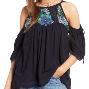 Free People Fast Times Cold Shoulder Top